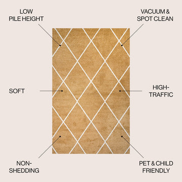 Cole Minimalist Diamond Trellis Area Rug